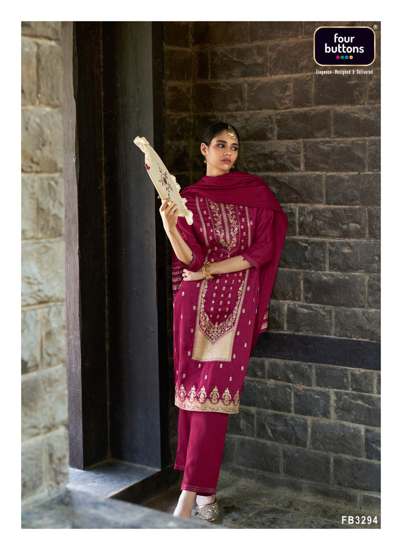 Four Buttons Royalty Vol 5 Jacquard Exclusive Party Wear Suits
