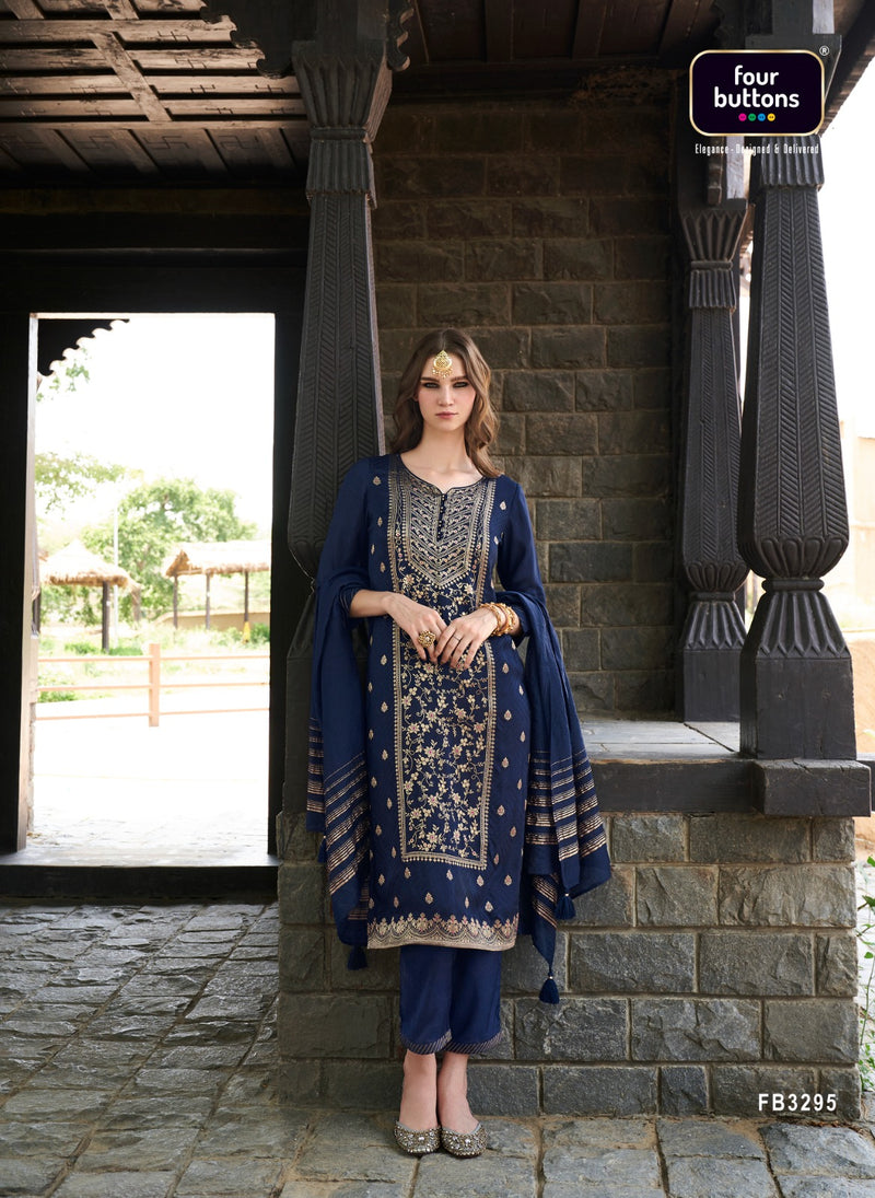 Four Buttons Royalty Vol 5 Jacquard Exclusive Party Wear Suits