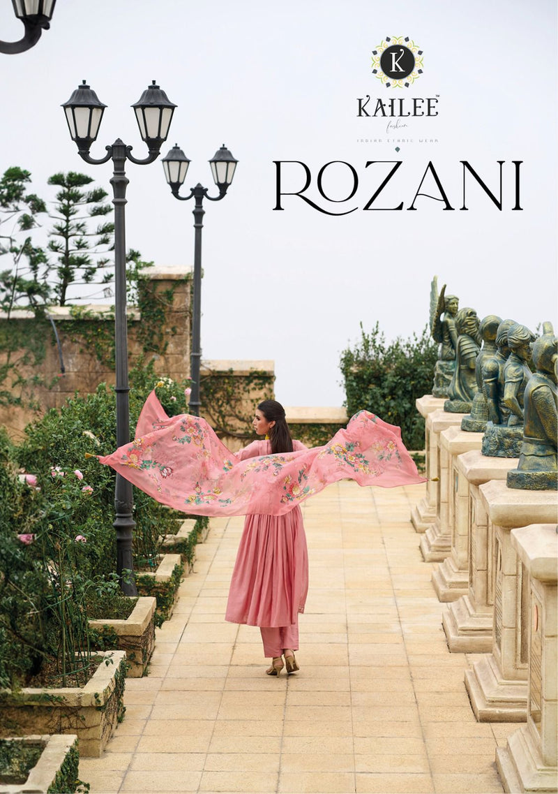 Kailee Fashion Rozani Viscose Silk Stylish Kurti With Bottom