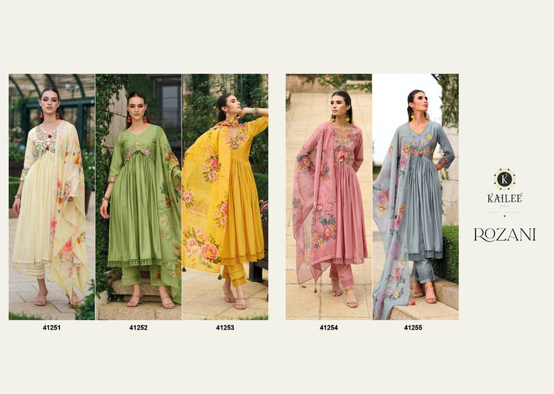 Kailee Fashion Rozani Viscose Silk Stylish Kurti With Bottom