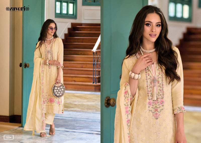 Zaveri Woman Beauty Rubaab Organza Embroidery Designer Suit Collection