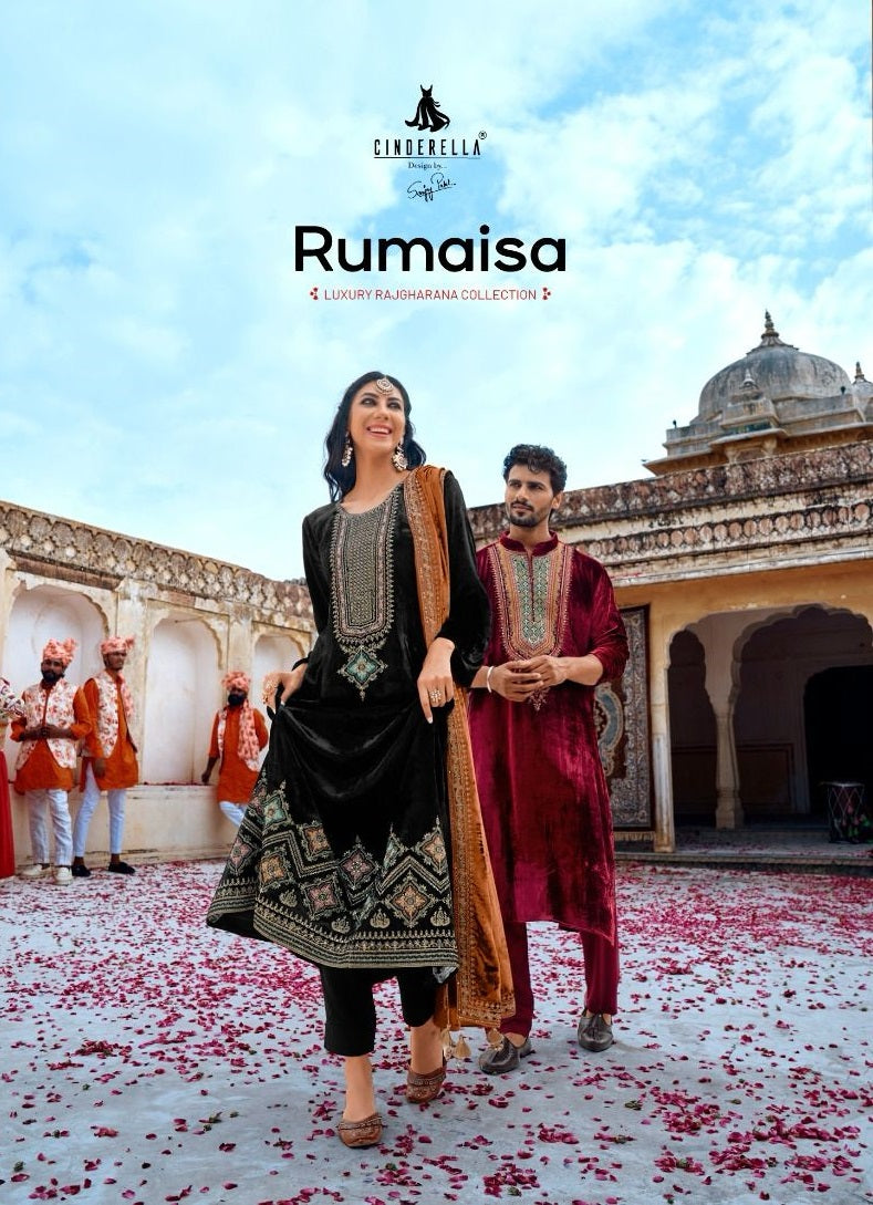 Cinderella Rumaisa Velvet Beautiful Designer Salwar Suit Collection
