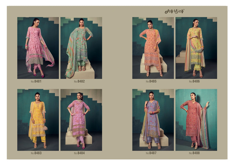 Jay Vijay Rumeha Orgenza Digital Print With Embroidery Suits
