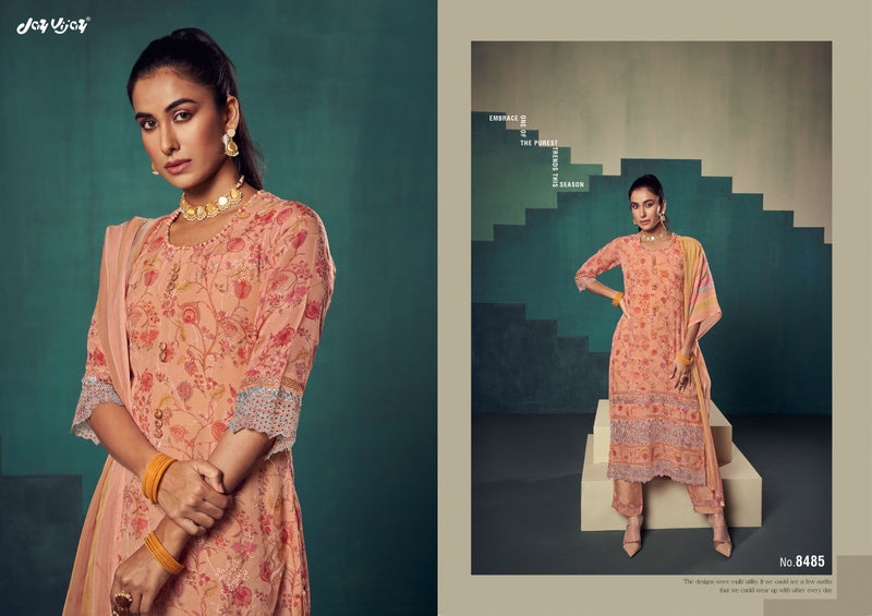 Jay Vijay Rumeha Orgenza Digital Print With Embroidery Suits