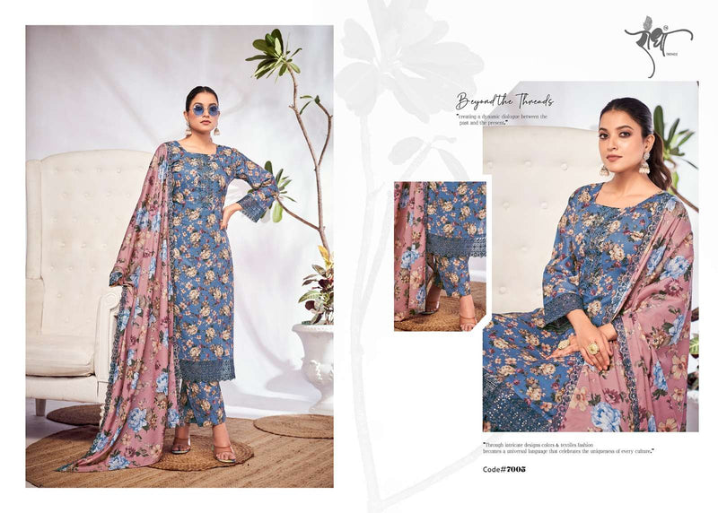 Radha Trendz Saffron Cotton Digital Print With Heavy Embroidery Work Salwar Kameez