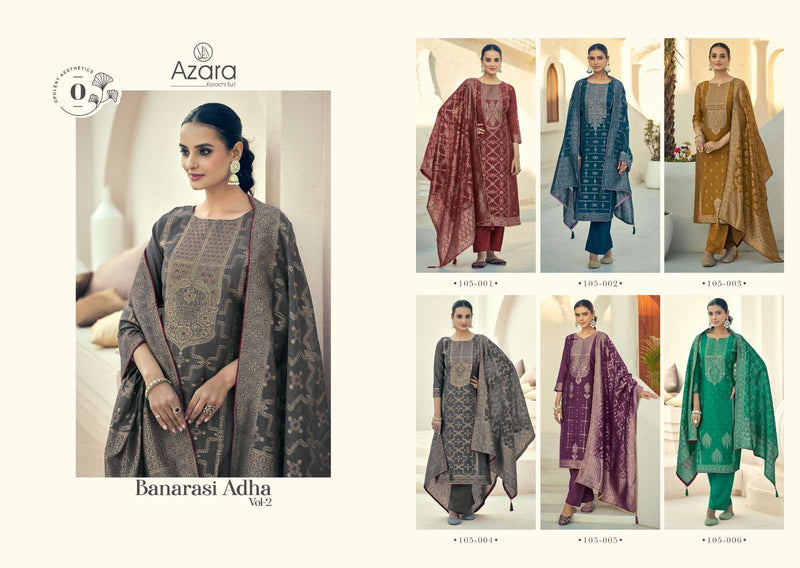 Radhika Fashion Azara Banarashi Adah Vol 2 Cotton Jacquard Work Salwar Suit