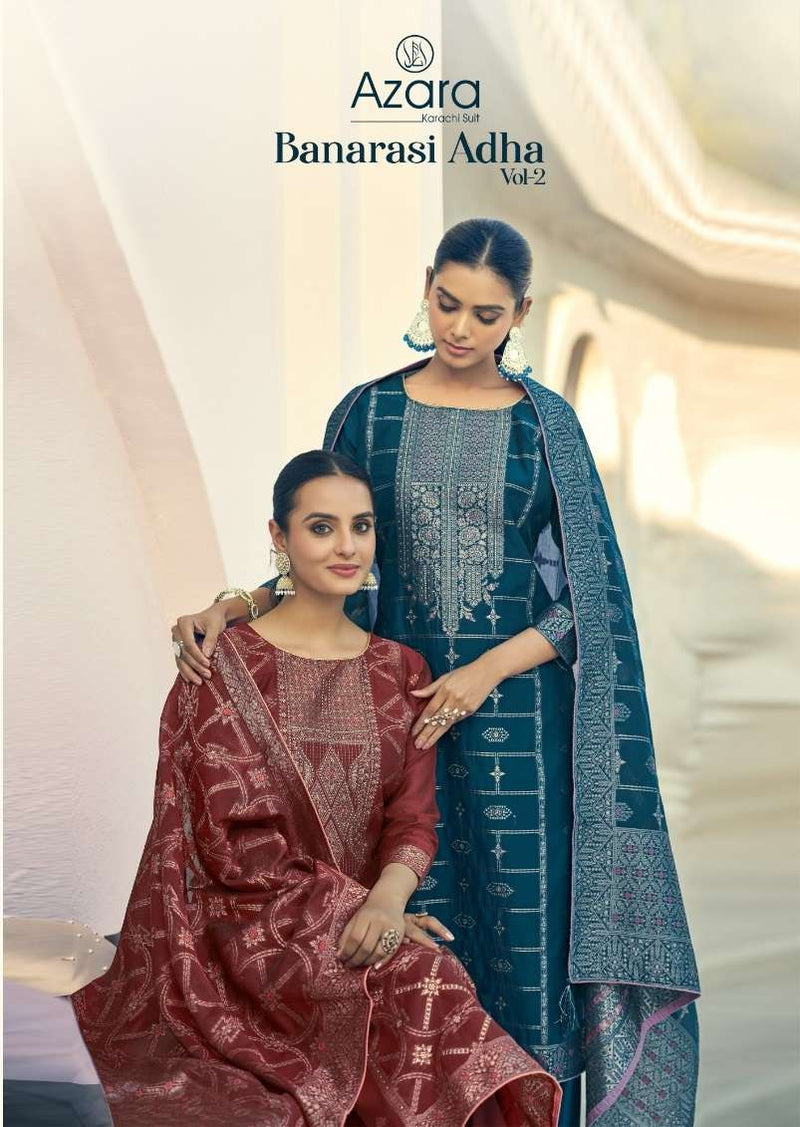 Radhika Fashion Azara Banarashi Adah Vol 2 Cotton Jacquard Work Salwar Suit