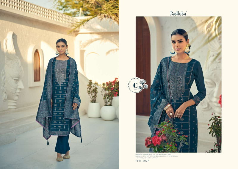 Radhika Fashion Azara Banarashi Adah Vol 2 Cotton Jacquard Work Salwar Suit