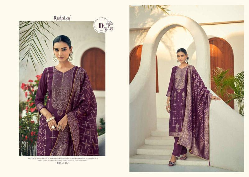 Radhika Fashion Azara Banarashi Adah Vol 2 Cotton Jacquard Work Salwar Suit
