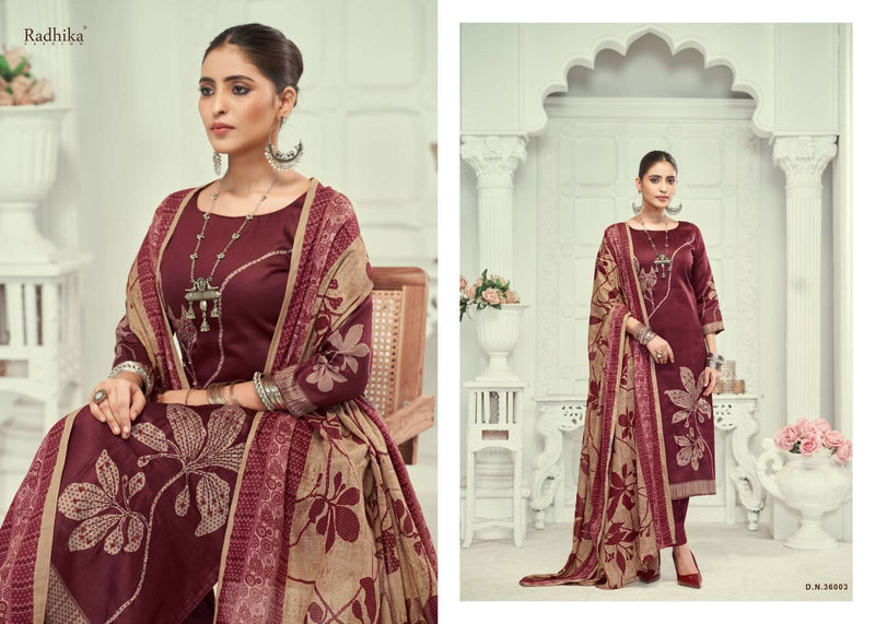 Radhika Fashion Azara Jivika Vol 3 Pure Jam Cotton Fancy Work Salwar Suit