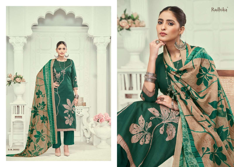 Radhika Fashion Azara Jivika Vol 3 Pure Jam Cotton Fancy Work Salwar Suit
