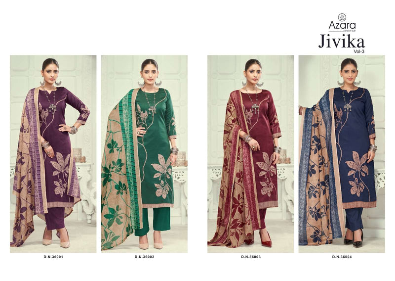 Radhika Fashion Azara Jivika Vol 3 Pure Jam Cotton Fancy Work Salwar Suit