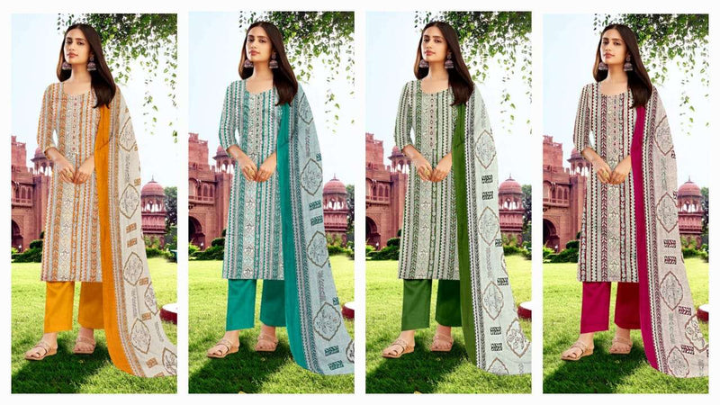 Radhika Fashion Azara  Meheroon Jam Cotton Digital Print With Fancy Embroidery Salwar Suit