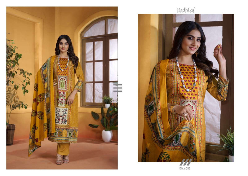 Radhika Fashion Bella Pure Jam Cotton Print Handwork Salwar Suit