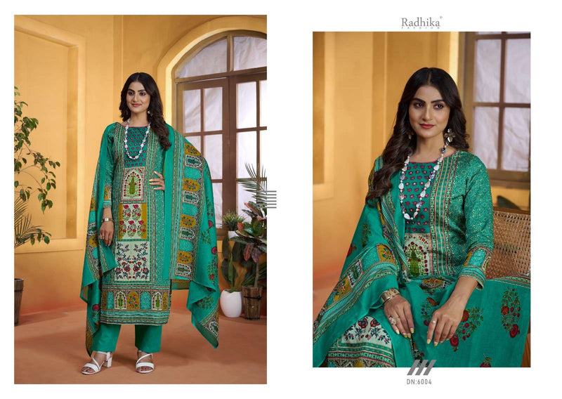 Radhika Fashion Bella Pure Jam Cotton Print Handwork Salwar Suit