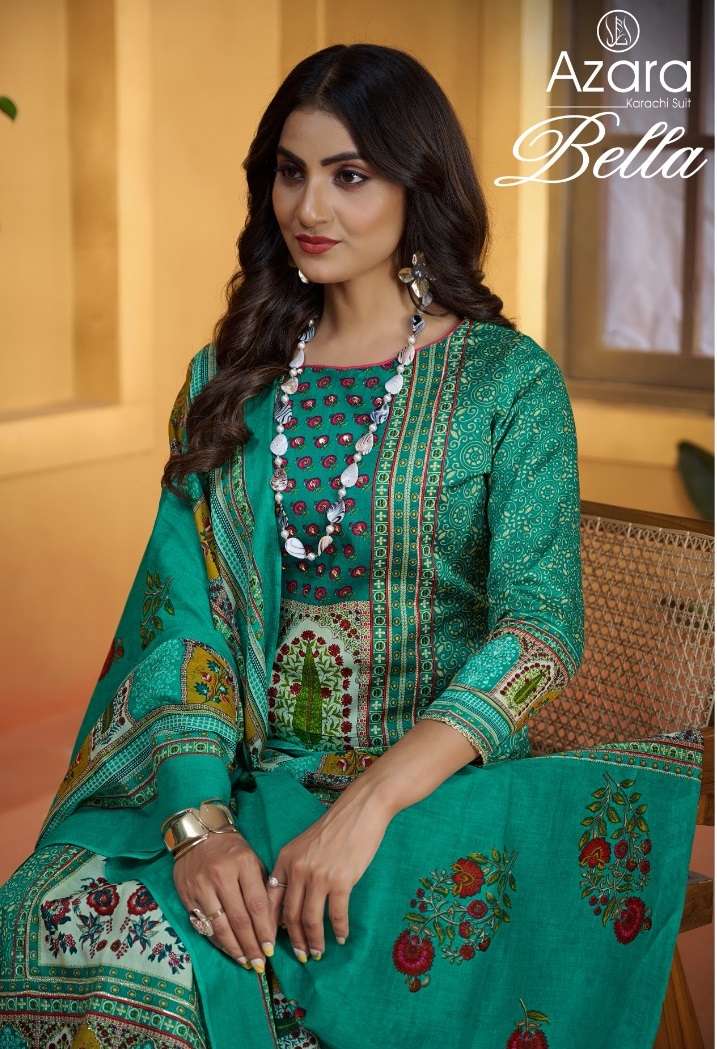 Radhika Fashion Bella Pure Jam Cotton Print Handwork Salwar Suit