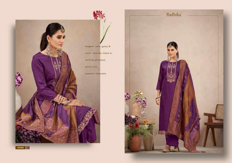 Radhika Fashion Bibo Jaan Jam Cotton Neck Daman & Embroidery Work Salwar Kameez