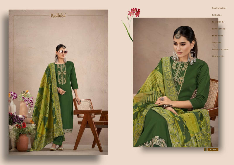 Radhika Fashion Bibo Jaan Jam Cotton Neck Daman & Embroidery Work Salwar Kameez