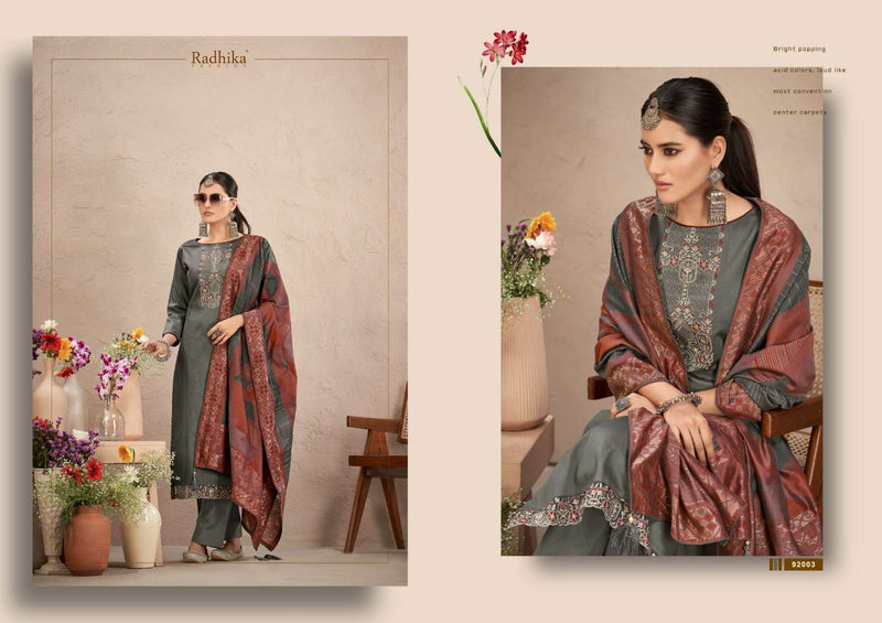 Radhika Fashion Bibo Jaan Jam Cotton Neck Daman & Embroidery Work Salwar Kameez