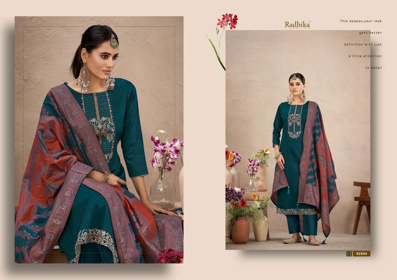 Radhika Fashion Bibo Jaan Jam Cotton Neck Daman & Embroidery Work Salwar Kameez