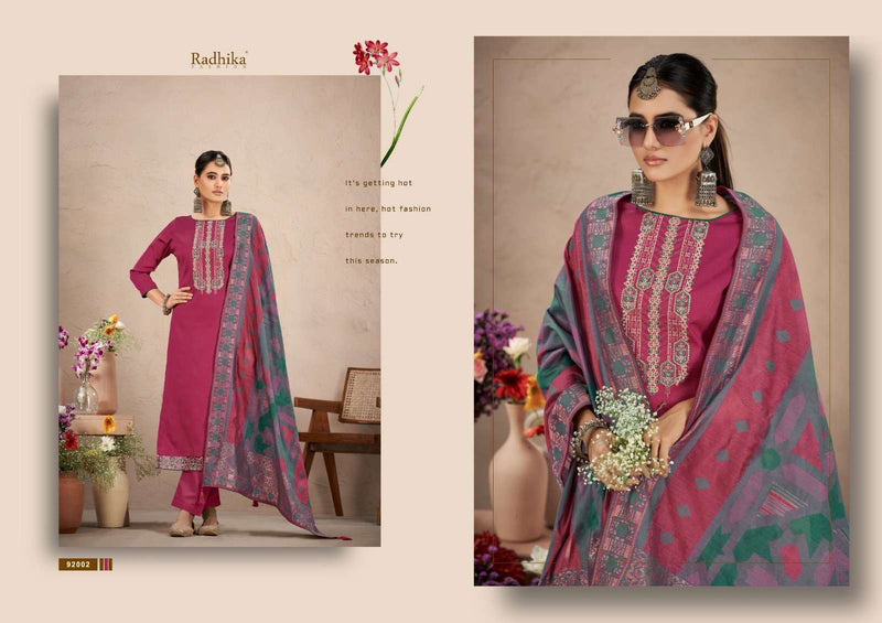 Radhika Fashion Bibo Jaan Jam Cotton Neck Daman & Embroidery Work Salwar Kameez