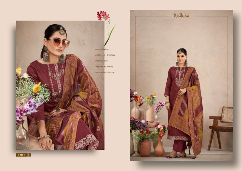 Radhika Fashion Bibo Jaan Jam Cotton Neck Daman & Embroidery Work Salwar Kameez