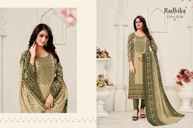 Radhika Fashion Mussaret Vol 25 Jam Cotton Designer Prints With Fancy Embroidery & Diamond Work Salwar Suit