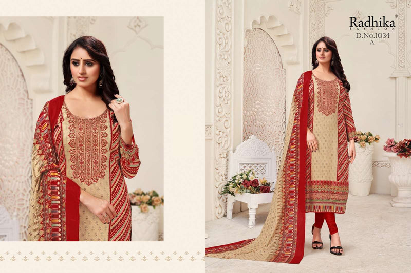 Radhika Fashion Mussaret Vol 25 Jam Cotton Designer Prints With Fancy Embroidery & Diamond Work Salwar Suit