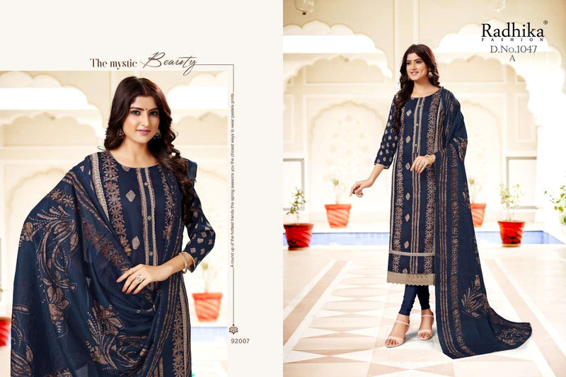 Radhika Fashion Rocket Jam Cotton Designer Print With Carosia Work Salwar Kameez