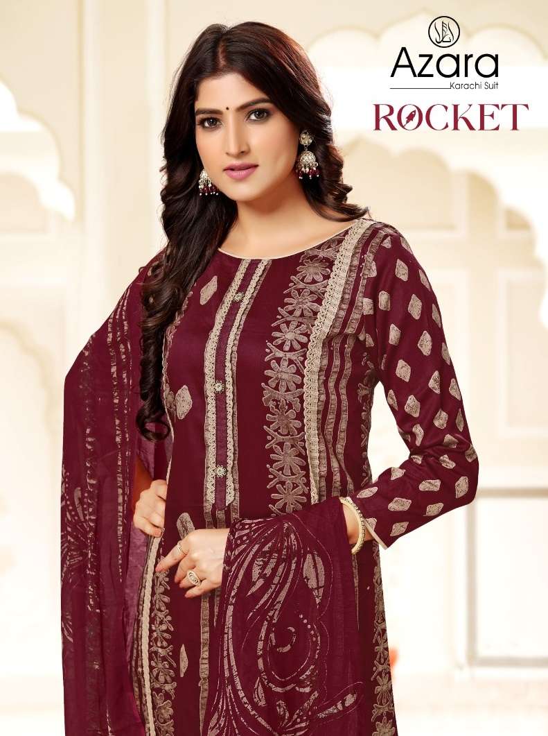 Radhika Fashion Rocket Jam Cotton Designer Print With Carosia Work Salwar Kameez
