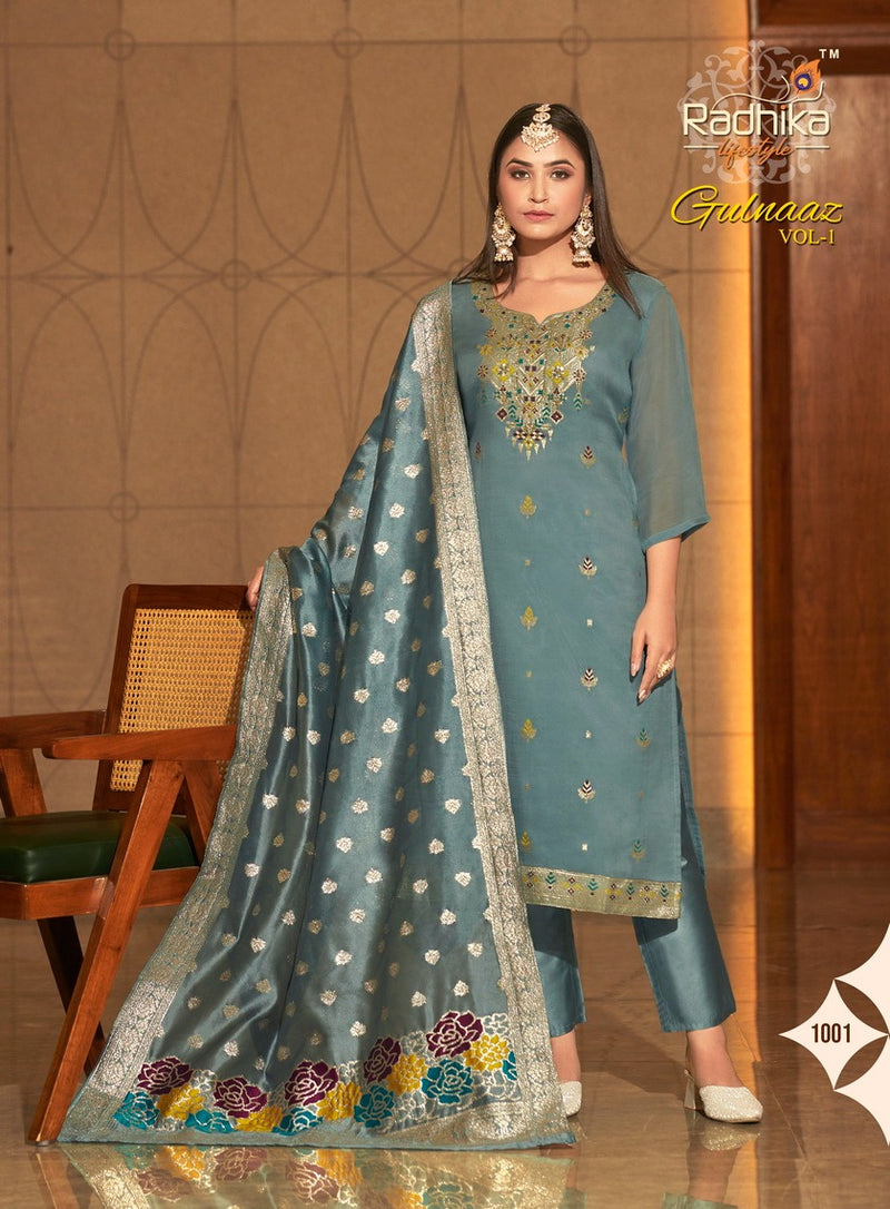 Radhika Lifestyle Gulnaaz Vol 1 Organza Designer Handwork Kurti Collection
