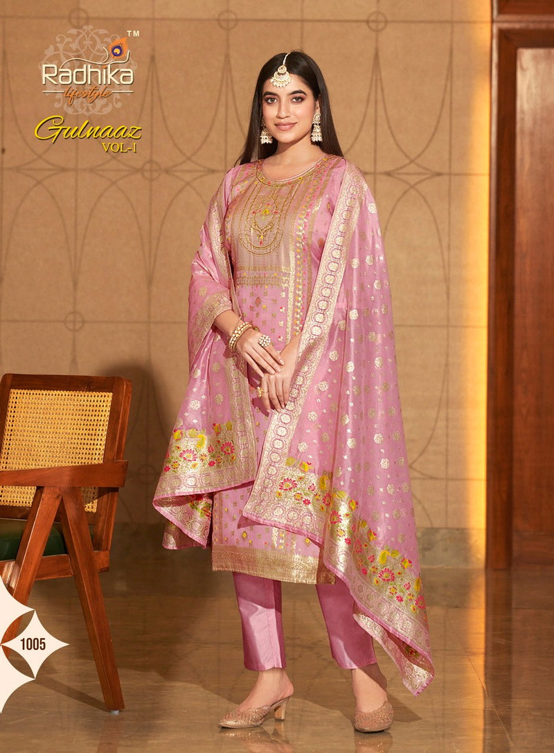 Radhika Lifestyle Gulnaaz Vol 1 Organza Designer Handwork Kurti Collection