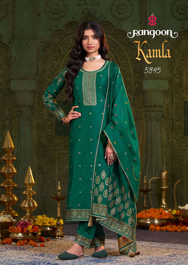 Ragoon Kamla Jacquard Khatli Work Fancy Embroiderded Kurti Collection