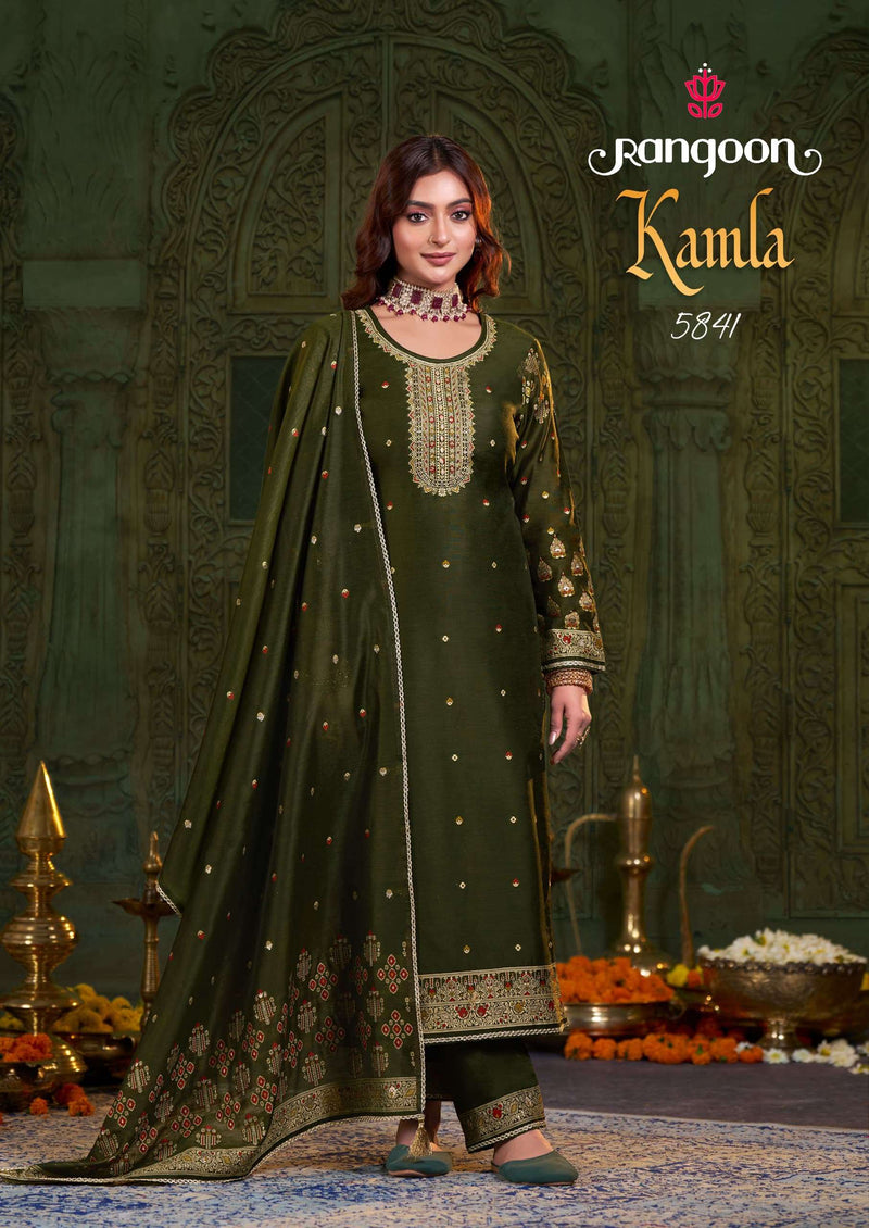 Ragoon Kamla Jacquard Khatli Work Fancy Embroiderded Kurti Collection