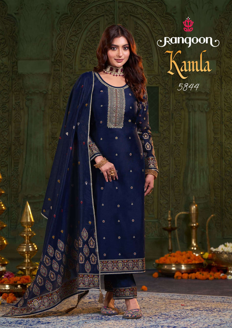 Ragoon Kamla Jacquard Khatli Work Fancy Embroiderded Kurti Collection