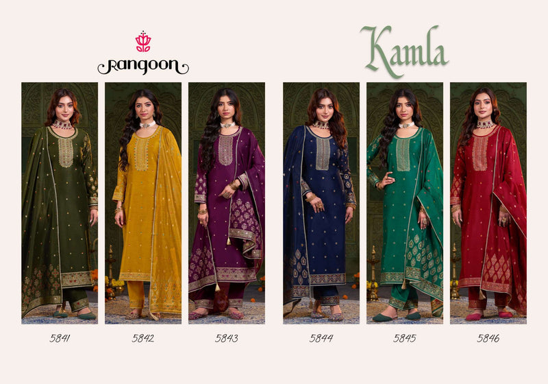 Ragoon Kamla Jacquard Khatli Work Fancy Embroiderded Kurti Collection
