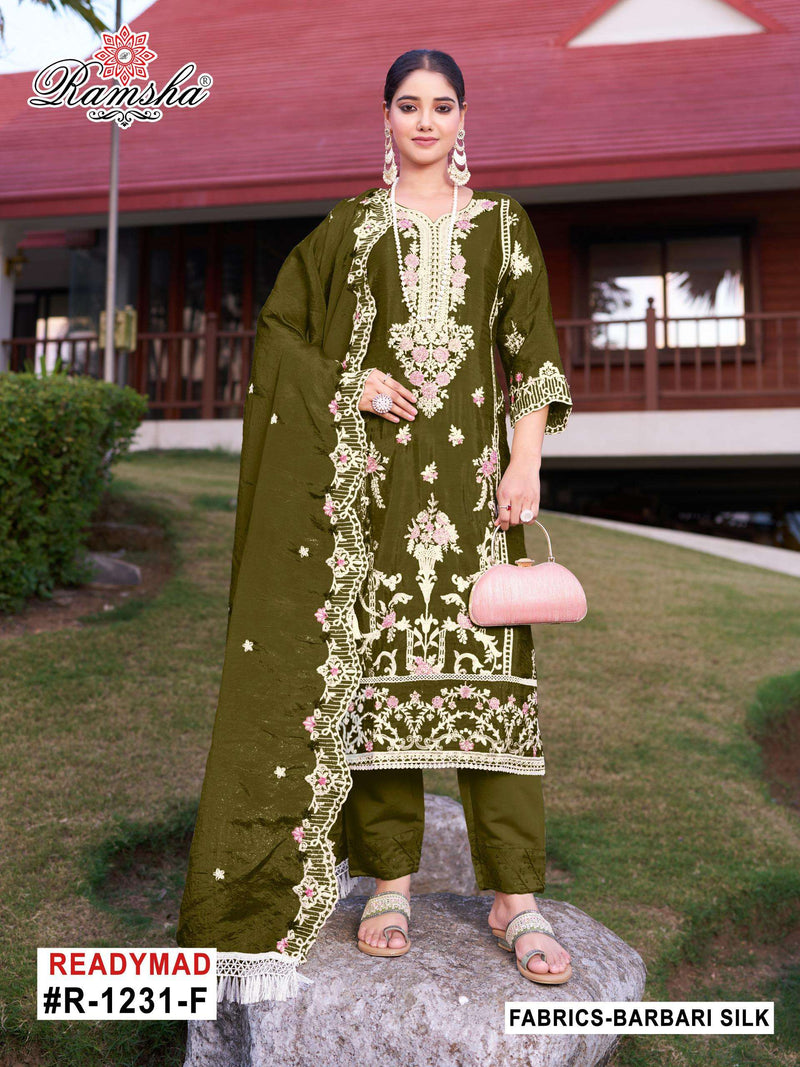 Ramsha Suits R 1231 Barbari Embroidered Work Pakistani Pret Kurti
