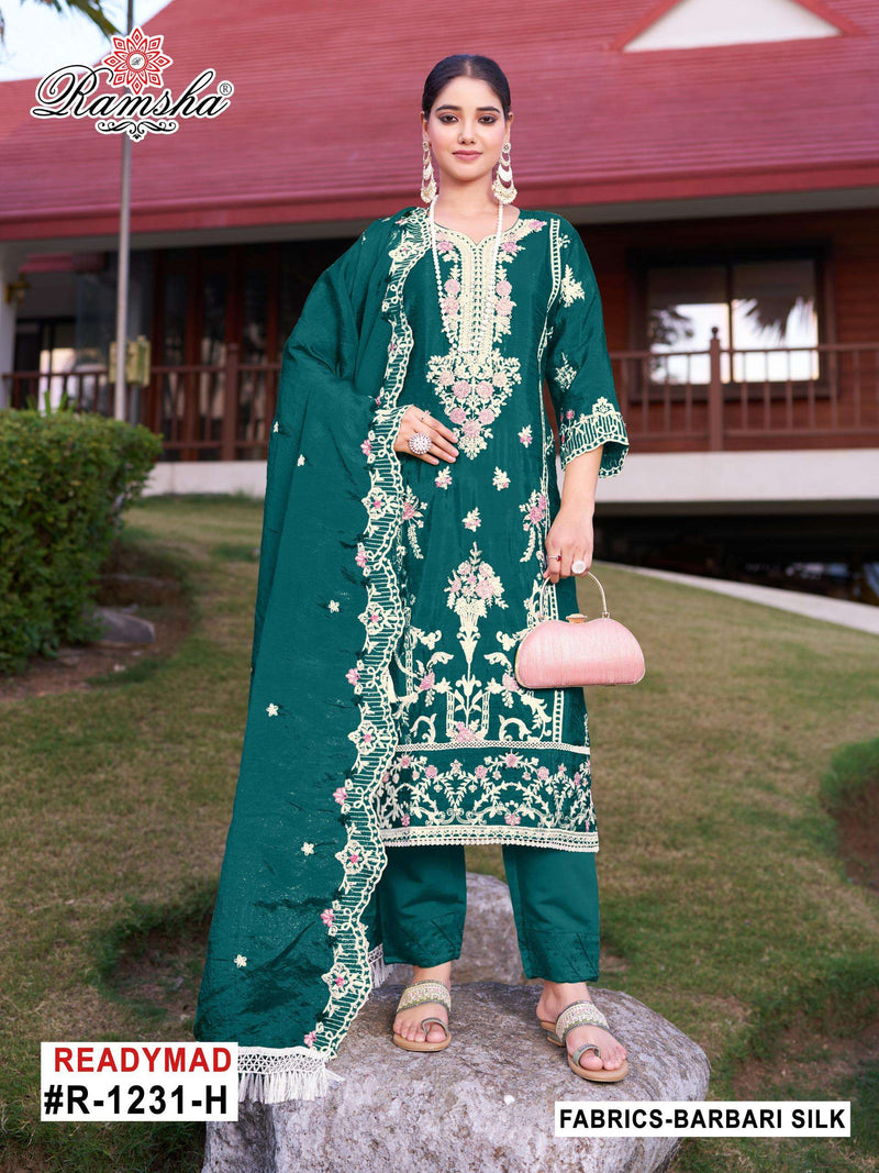 Ramsha Suits R 1231 Barbari Embroidered Work Pakistani Pret Kurti