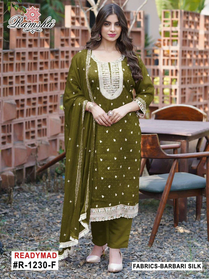 Ramsha Suits R 1230 Barbari Embroidered Work Pakistani Pret Kurti