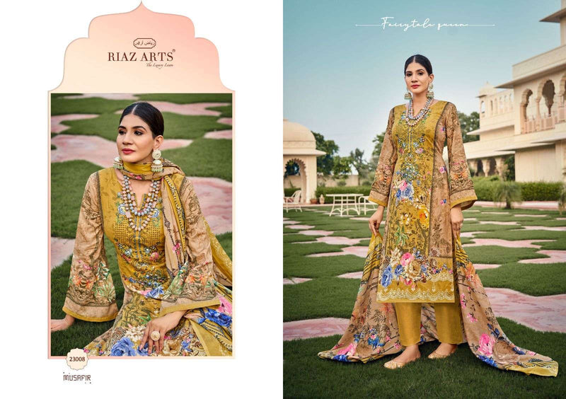 Riaz Arts Musafir Vol 15 Pure Lawn Cotton Digital Print Work Salwar Suit