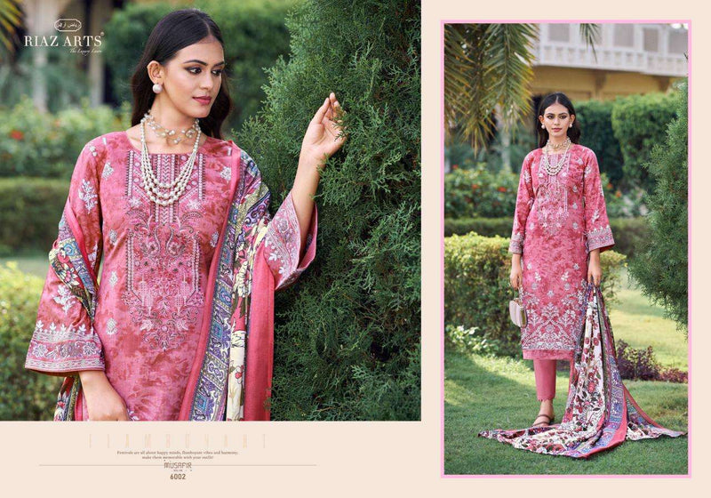 Riaz Arts Musafir Vol 6 Lawn Cotton  Digital Print With Heavy Pakistani Neck Embroidery Salwar Suit