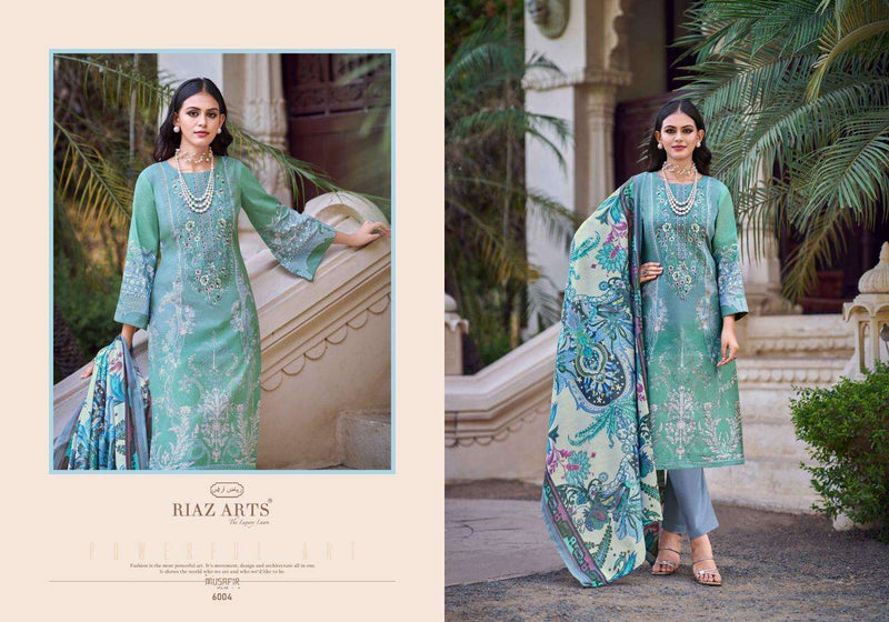 Riaz Arts Musafir Vol 6 Lawn Cotton  Digital Print With Heavy Pakistani Neck Embroidery Salwar Suit