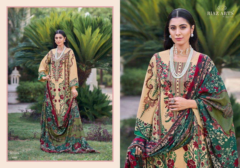 Riaz Arts Musafir Vol 6 Lawn Cotton  Digital Print With Heavy Pakistani Neck Embroidery Salwar Suit