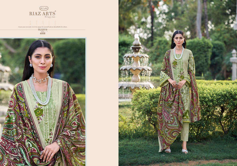 Riaz Arts Musafir Vol 6 Lawn Cotton  Digital Print With Heavy Pakistani Neck Embroidery Salwar Suit