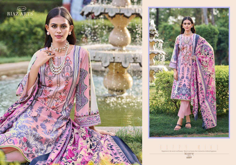 Riaz Arts Musafir Vol 6 Lawn Cotton  Digital Print With Heavy Pakistani Neck Embroidery Salwar Suit