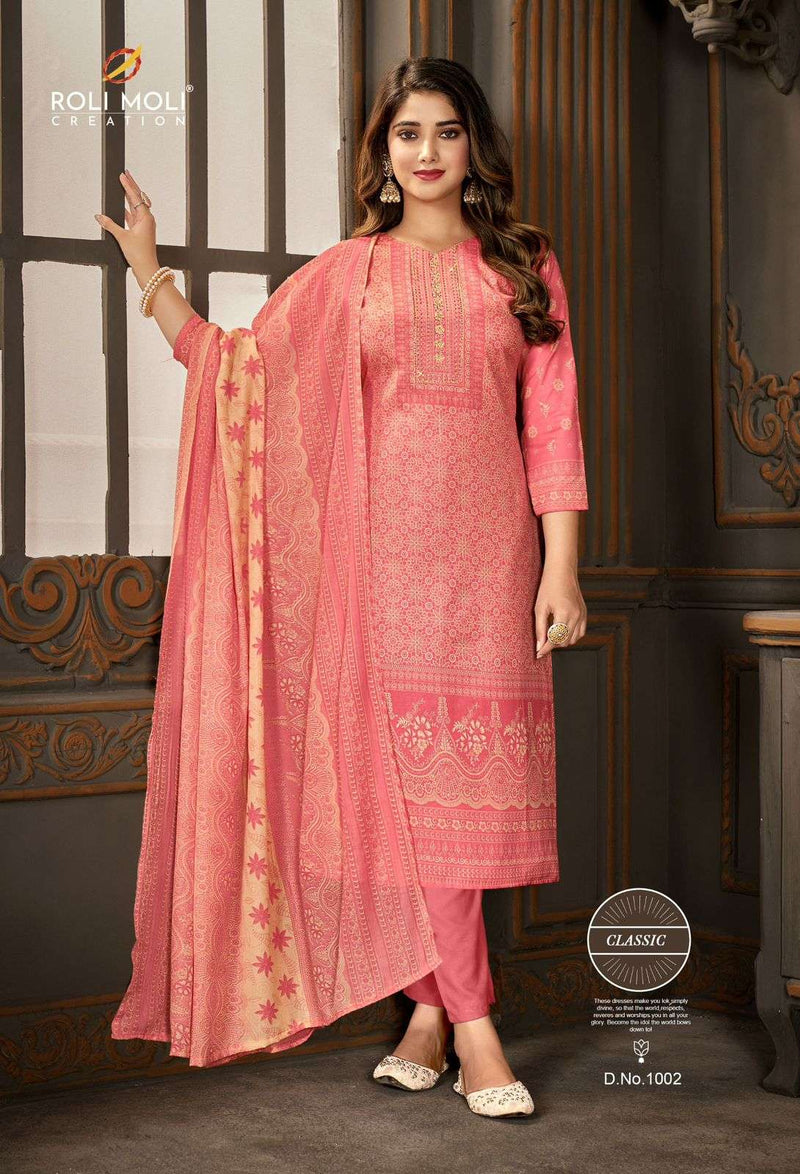 Roli Moli Creation Sirat Soft Cotton Designer Printed Daimond Work Salwar Suit