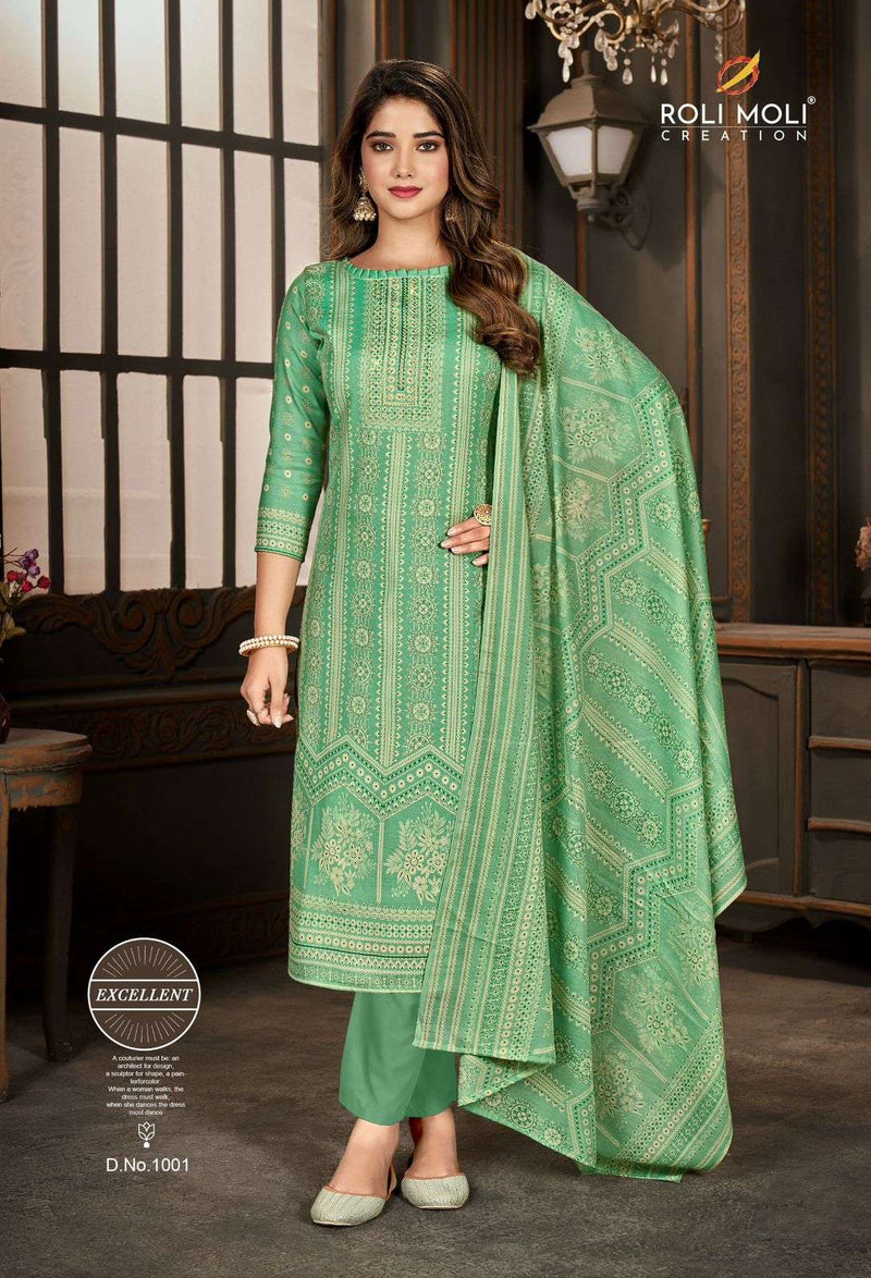 Roli Moli Creation Sirat Soft Cotton Designer Printed Daimond Work Salwar Suit