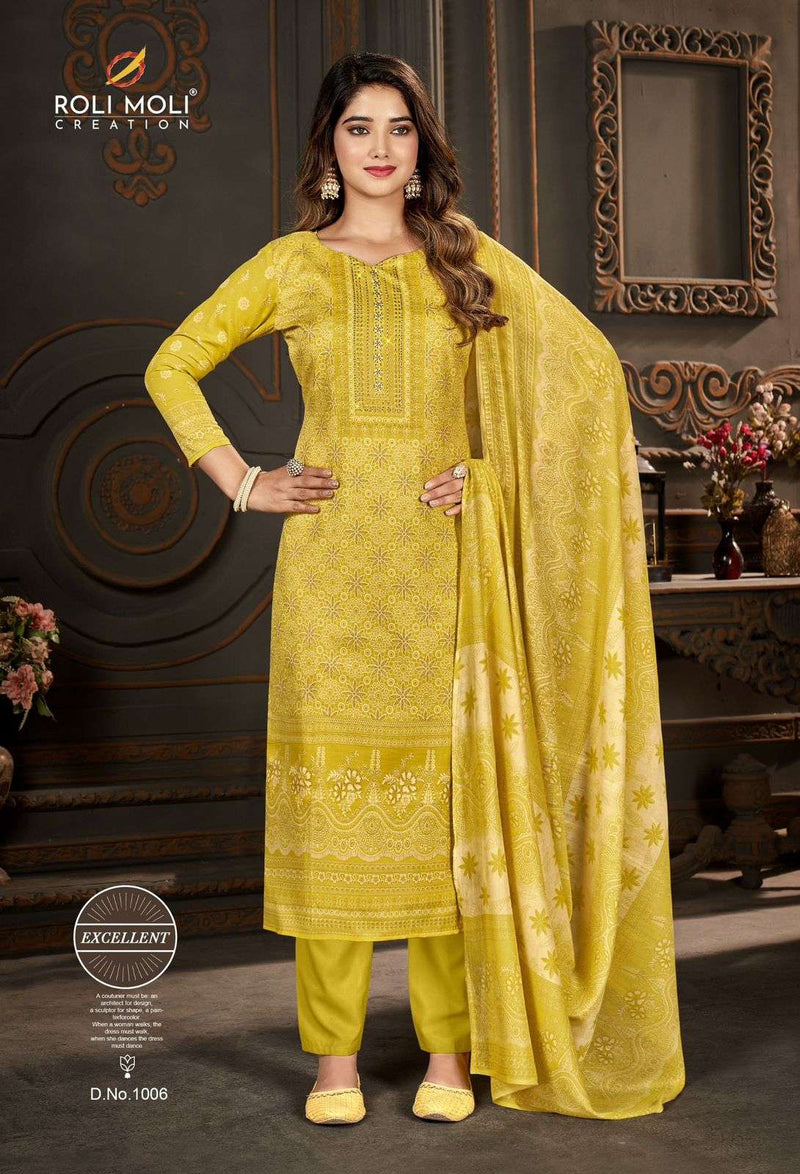 Roli Moli Creation Sirat Soft Cotton Designer Printed Daimond Work Salwar Suit