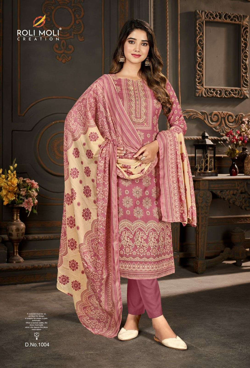 Roli Moli Creation Sirat Soft Cotton Designer Printed Daimond Work Salwar Suit