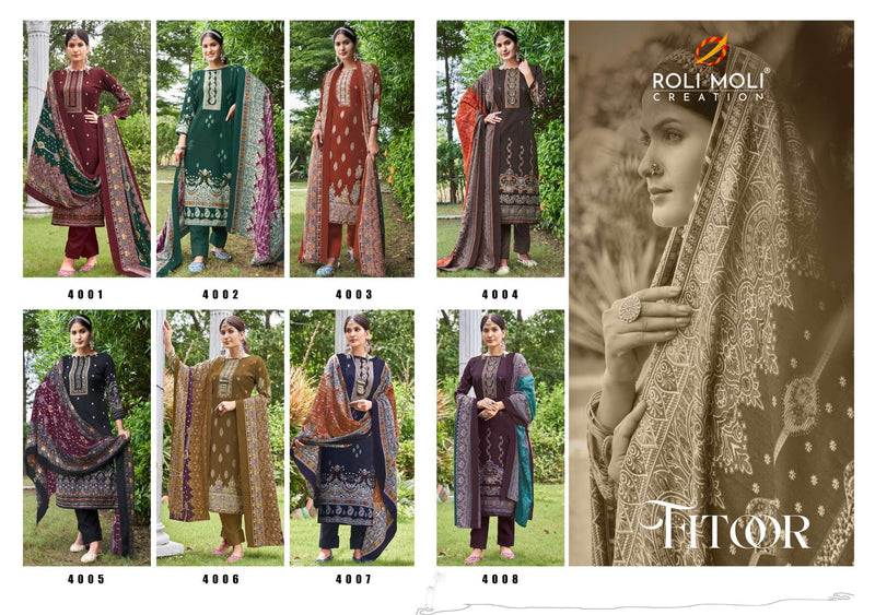 Roli Moli Fitoor Pashmina Sirovaski Diamond Work Salwar Kameez